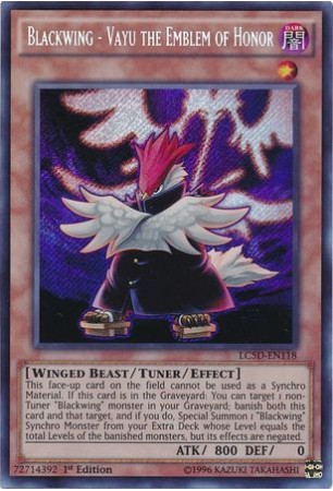 Blackwing - Vayu the Emblem of Honor - LC5D-EN118 - Secret Rare