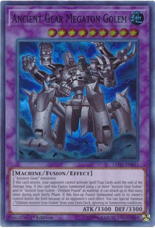 Ancient Gear Megaton Golem - LED2-EN031 - Super Rare