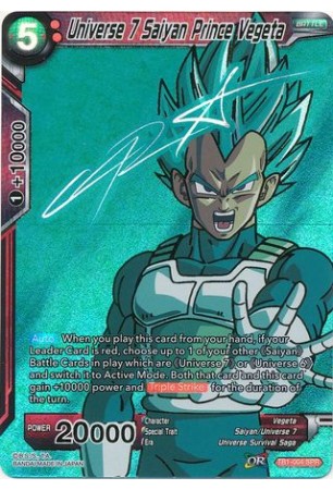 Universe 7 Saiyan Prince Vegeta - TB1-004 - Special Rare [SPR]