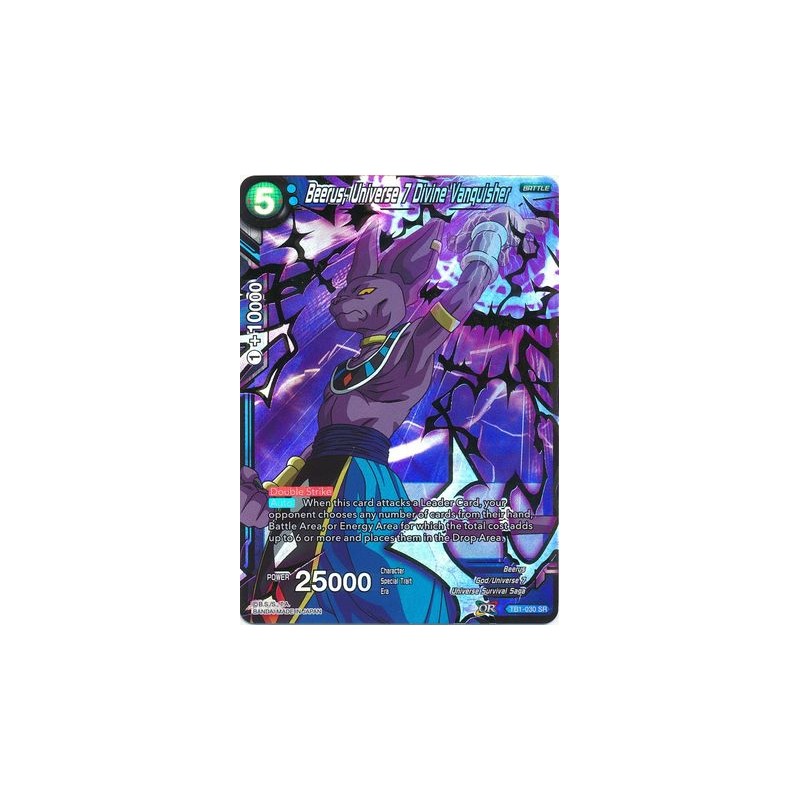 Beerus, Universe 7 Divine Vanquisher TB1030 Super Rare [SR]