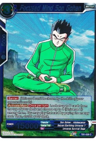 Focused Mind Son Gohan - TB1-029 - Common [C]