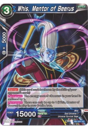 Whis, Mentor of Beerus - TB1-031 - Uncommon [UC]