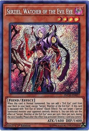 Serziel, Watcher of the Evil Eye - INCH-EN027 - Secret Rare