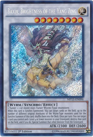 Baxia, Brightness of the Yang Zing - MP15-EN096 - Secret Rare