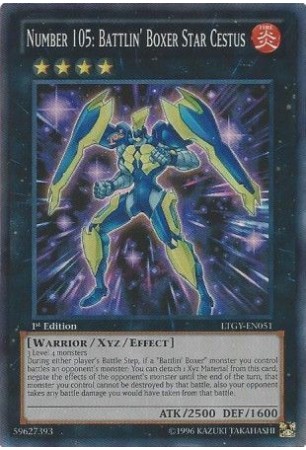 Number 105: Battlin' Boxer Star Cestus - LTGY-EN051- Super Rare