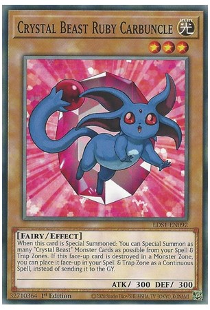 Crystal Beast Ruby Carbuncle - LDS1-EN092 - Common