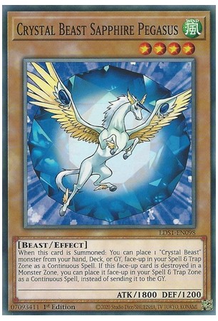 Crystal Beast Sapphire Pegasus - LDS1-EN098 - Common