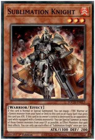 Sublimation Knight - TOCH-EN013 - Super Rare