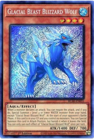 Glacial Beast Blizzard Wolf - BLAR-EN031 - Secret Rare