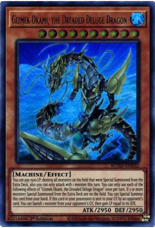 Gizmek Okami, the Dreaded Deluge Dragon - ROTD-EN032 - Ultra Rare