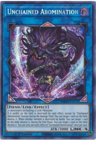 Unchained Abomination - MP20-EN175 - Prismatic Secret Rare