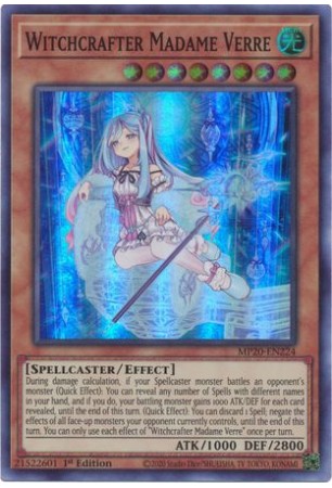 Witchcrafter Madame Verre - MP20-EN224 - Super Rare