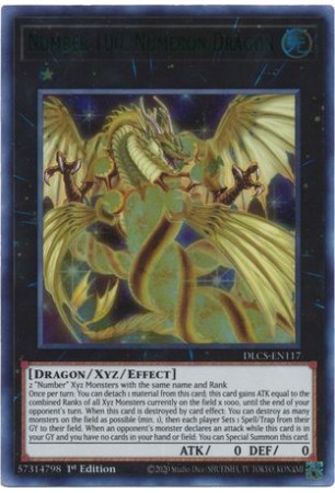 Number 100: Numeron Dragon (Green) - DLCS-EN117 - Ultra Rare