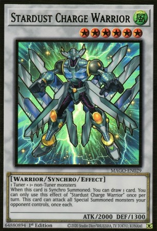 Stardust Charge Warrior - MAGO-EN029 - Premium Gold Rare