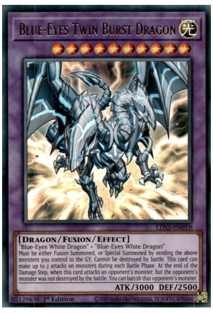 Blue-Eyes Twin Burst Dragon (Green) - LDS2-EN019 - Ultra Rare