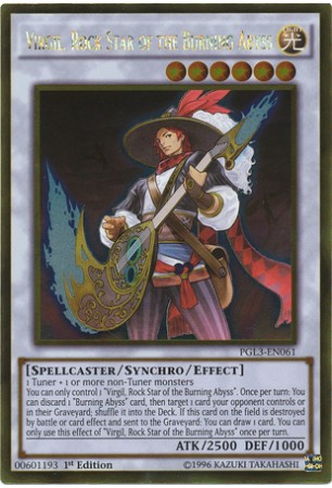 Virgil, Rock Star of the Burning Abyss - PGL3-EN061 - Gold Rare