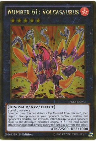 Number 61: Volcasaurus - PGL3-EN073 - Gold Rare