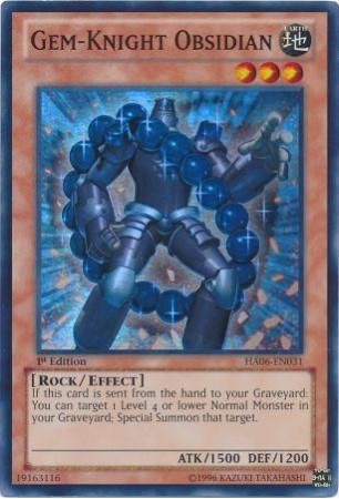 Gem-Knight Obsidian - HA06-EN031 - Super Rare