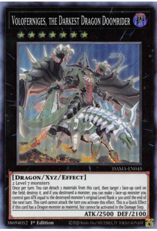 Voloferniges, the Darkest Dragon Doomrider - DAMA-EN045 - Super Rare