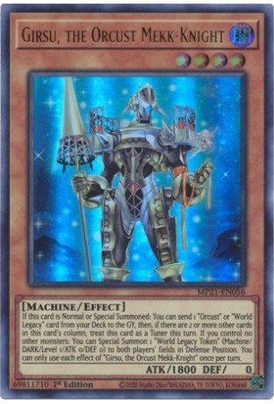 Girsu, the Orcust Mekk-Knight - MP21-EN056 - Ultra Rare