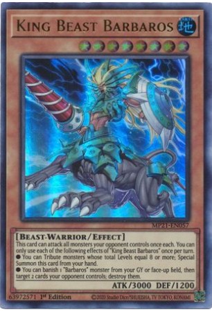 King Beast Barbaros - MP21-EN057 - Ultra Rare