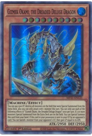 Gizmek Okami, the Dreaded Deluge Dragon - MP21-EN121 - Super Rare