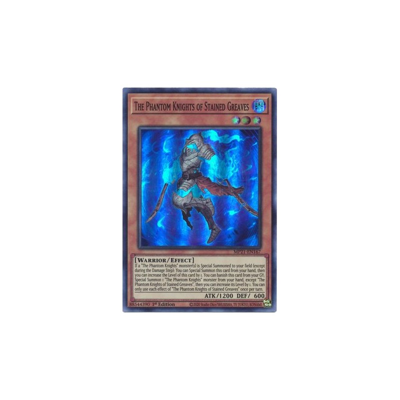 The Phantom Knights Of Stained Greaves Mp21 En167 Super Rare Duelshop 3321