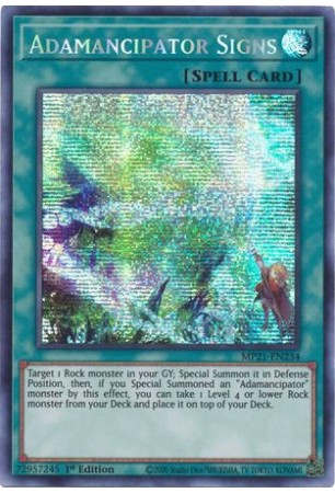 Adamancipator Signs - MP21-EN234 - Prismatic Secret Rare