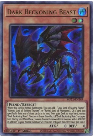 Dark Beckoning Beast - MP21-EN249 - Ultra Rare