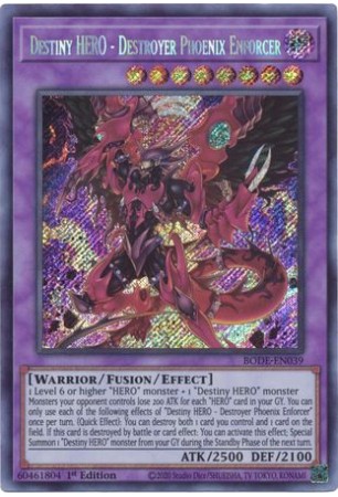 Destiny HERO - Destroyer Phoenix Enforcer - BODE-EN039 - Secret Rare