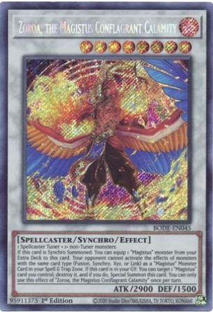 Zoroa, the Magistus Conflagrant Calamity - BODE-EN045 - Secret Rare