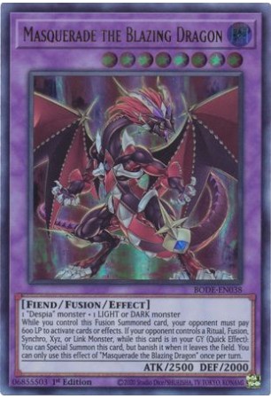 Masquerade the Blazing Dragon - BODE-EN038 - Ultra Rare