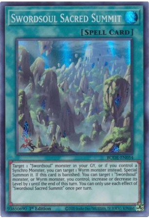 Swordsoul Sacred Summit - BODE-EN054 - Super Rare