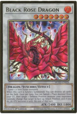 Black Rose Dragon - MGED-EN026 - Premium Gold Rare