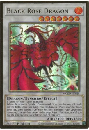 Black Rose Dragon (alt. art) - MGED-EN026 - Premium Gold Rare