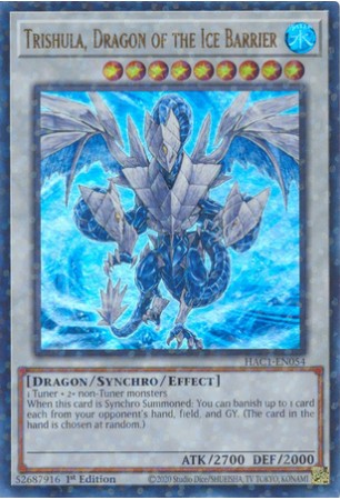 Trishula, Dragon of the Ice Barrier - HAC1-EN054 - Duel Terminal Ultra Parallel Rare