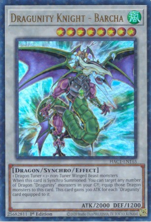 Dragunity Knight - Barcha - HAC1-EN165 - Duel Terminal Ultra Parallel Rare