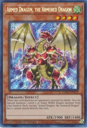 Armed Dragon, the Armored Dragon - HAC1-EN173 - Secret Rare