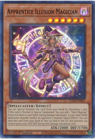 Apprentice Illusion Magician (Red) - LDS3-EN087 - Ultra Rare