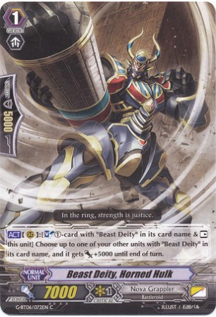 Beast Deity, Horned Hulk - G-BT06/072EN - C