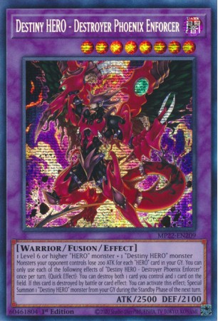 Destiny HERO - Destroyer Phoenix Enforcer - MP22-EN209 - Prismatic Secret Rare