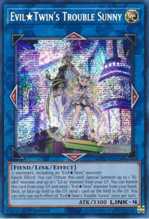 Evil★Twin's Trouble Sunny - MP22-EN216 - Prismatic Secret Rare