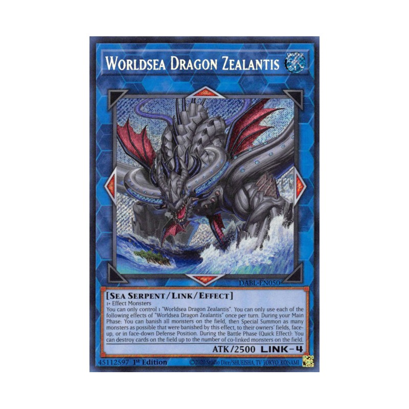 Worldsea Dragon Zealantis DABL EN050 Secret Rare Duelshop   Worldsea Dragon Zealantis Dabl En050 Secret Rare 