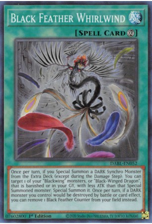 Black Feather Whirlwind - DABL-EN052 - Super Rare