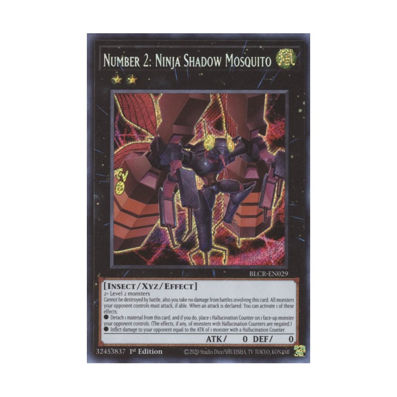 Yu gi oh número 2: ninja sombra mosquito diy brinquedos passatempos hobby  colecionáveis jogo coleção anime cartões