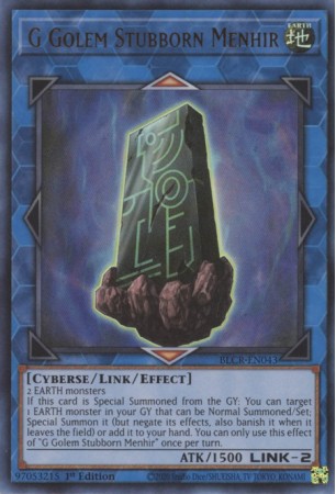 G Golem Stubborn Menhir - BLCR-EN043 - Ultra Rare