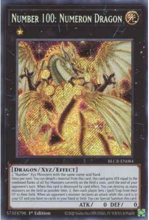 Number 100: Numeron Dragon - BLCR-EN084 - Secret Rare