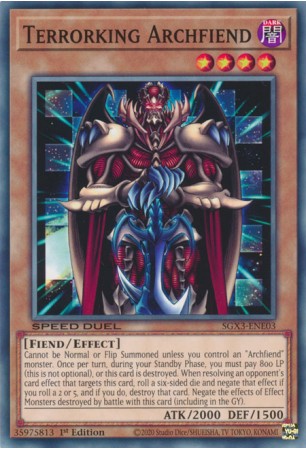 Terrorking Archfiend - SGX3-ENE03 - Common