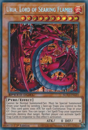 Uria, Lord of Searing Flames - SGX3-ENG01 - Secret Rare