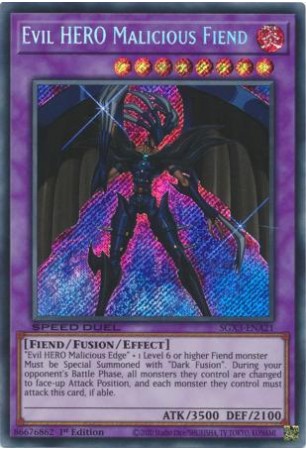 Evil HERO Malicious Fiend - SGX3-ENA21 - Secret Rare